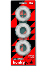 Load image into Gallery viewer, Hunkyjunk Huj Cockrings - Clear/Clear Ice - 3 Pack
