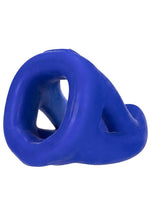 Load image into Gallery viewer, Hunkyjunk Slingshot Silicone 3 Ring Teardrop Cock Ring - Blue
