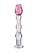 Load image into Gallery viewer, Icicles No. 12 Beaded Flower Glass Dildo
