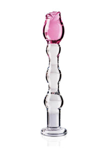 Icicles No. 12 Beaded Flower Glass Dildo