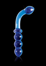 Load image into Gallery viewer, Icicles No. 31 Double-Sided Glass G-Spot Massager and Anal Probe - Blue
