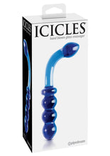 Load image into Gallery viewer, Icicles No. 31 Double-Sided Glass G-Spot Massager and Anal Probe - Blue
