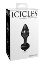 Load image into Gallery viewer, Icicles No 44 Glass Anal Plug - Black
