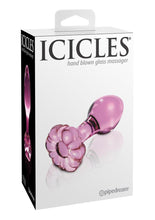 Load image into Gallery viewer, Icicles No. 48 Flower Shaped Glass Anal Plug - Pink

