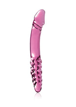 Load image into Gallery viewer, Icicles No. 57 Double-Sided Textured Glass Dildo - Pink - 9in
