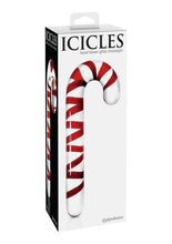 Load image into Gallery viewer, Icicles No 59 Candy Cane Glass Massager - Clear/Red
