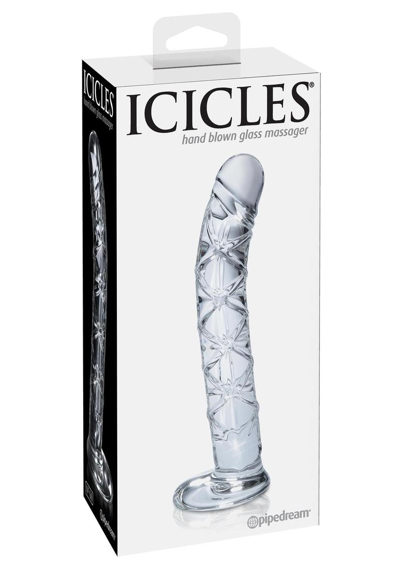 Icicles No. 60 Glass G-Spot and P-Spot Dildo Pleasures & Treasures Icicles No. 60 Glass G-Spot and P-Spot Dildo Pleasures & Treasures