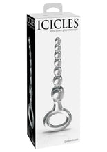 Load image into Gallery viewer, Icicles No 67 Beaded Glass Anal Probe - Clear
