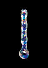 Load image into Gallery viewer, Icicles No. 8 Beaded Glass Dildo - Blue/Clear - 7in
