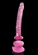 Load image into Gallery viewer, Icicles No. 86 Glass Wand with Bendable Silicone Suction Cup - Pink
