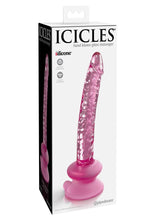 Load image into Gallery viewer, Icicles No. 86 Glass Wand with Bendable Silicone Suction Cup - Pink
