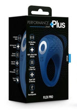 Load image into Gallery viewer, Performance Plus Dual Flex Pro Rechargeable Silicone Cock Ring - Blue
