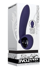 Load image into Gallery viewer, Inflatable G Silicone Rechargeable Vibrator - Purple
