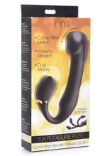 Load image into Gallery viewer, Inmi 10x Pleasure Pose Vibe with Clit Stimulator Silicone Rechargeable Vibrator - Black
