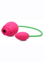 Load image into Gallery viewer, Inmi Bloomgasm Rose Duet 15x Silicone Rechargeable Vibrating and Sucking Clit Stimulator - Pink
