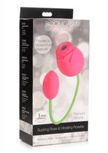 Load image into Gallery viewer, Inmi Bloomgasm Rose Duet 15x Silicone Rechargeable Vibrating and Sucking Clit Stimulator - Pink
