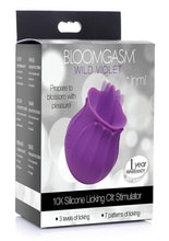 Load image into Gallery viewer, Inmi Bloomgasm Wild Violet 10x Silicone Rechargeable Licking Clit Stimulator - Purple/Violet
