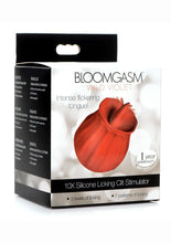 Load image into Gallery viewer, Inmi Bloomgasm Wild Violet Rechargeable Silicone 10x Licking Stimulator - Red
