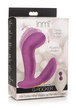 Load image into Gallery viewer, Inmi G-Rocker Come Hither Rechargeable Silicone Vibrator with Remote Control - Purple

