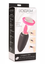 Load image into Gallery viewer, Inmi Lickgasm Mini 10x Licking and Sucking Rechargeable Silicone Clitoral Stimulator - Black/Clear/Pink
