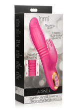 Load image into Gallery viewer, Inmi Lil' Swell 35x Thrusting and Swelling Rechargeable Silicone Rabbit Vibrator - Pink
