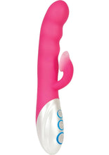Load image into Gallery viewer, Instant-O Rechargeable Silicone G-Spot Vibrator with Clitoral Suction - Pink
