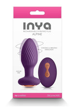 Load image into Gallery viewer, Inya Alpine Rechargeable Silicone Anal Plug with Remote Control - Purple
