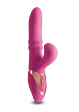 Load image into Gallery viewer, Inya Enamour Rechargeable Silicone Rabbit Vibrator with Air Pulse Clitoral Stimulator - Pink
