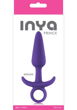 Load image into Gallery viewer, Inya Prince Silicone Butt Plug - Purple - Medium
