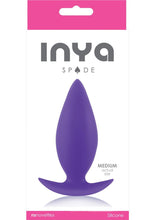 Load image into Gallery viewer, Inya Spade Silicone Butt Plug - Purple - Medium
