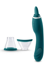Load image into Gallery viewer, Inya Triple Delight Rechargeable Silicone Vibrator - Teal
