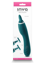 Load image into Gallery viewer, Inya Triple Delight Rechargeable Silicone Vibrator - Teal

