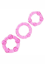 Load image into Gallery viewer, Island Rings Cock Rings - Pink - 3 Piece Set
