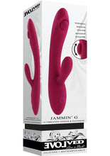 Load image into Gallery viewer, Jammin&#39; G Rechargeable Silicone Vibrator - Red
