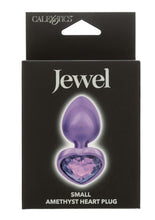 Load image into Gallery viewer, Jewel Amethyst Heart Anal Plug - Purple - Small
