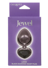 Load image into Gallery viewer, Jewel Black Diamond Heart Anal Plug - Black - Large
