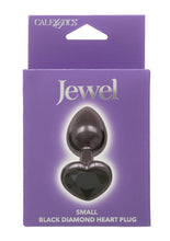 Load image into Gallery viewer, Jewel Black Diamond Heart Anal Plug - Black - Small
