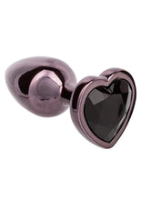 Load image into Gallery viewer, Jewel Black Diamond Heart Anal Plug
