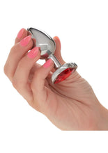 Load image into Gallery viewer, Jewel Ruby Heart Aluminum Anal Plug
