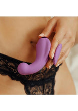 Load image into Gallery viewer, Jimmyjane Curved Gripp Rechargeable Silicone Dual Stimulating Vibrator
