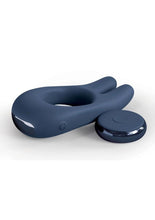 Load image into Gallery viewer, Jimmyjane Deimos Rechargeable Silicone Dual Vibe Cock Ring - Blue

