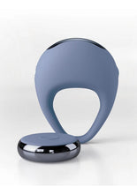 Load image into Gallery viewer, Jimmyjane Kore Rechargeable Silicone Cock Ring with Remote - Blue
