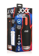 Load image into Gallery viewer, Jock 15x Sucking and Vibrating Rechargeable Masturbator - Black

