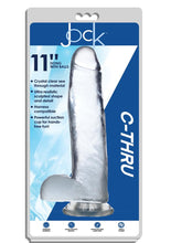 Load image into Gallery viewer, Jock C-Thru Realistic Dong with Balls - Clear - 11 In
