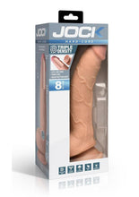 Load image into Gallery viewer, Jock Hard Core Triple Density Dildo with Balls - Vanilla - 8in
