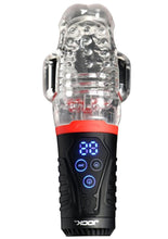 Load image into Gallery viewer, Jock Power Suck Sucking and Vibrating Rechargeable Masturbator with Remote - Mouth - Clear

