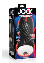 Load image into Gallery viewer, Jock Sucking and Vibrating Rechargeable Masturbator - Black/Red/White - 9.2in
