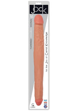 Load image into Gallery viewer, Jock Tapered Double Dildo - Vanilla - 16in
