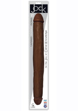 Load image into Gallery viewer, Jock Tapered Double Dildo - Chocolate - 18in
