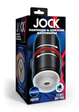 Load image into Gallery viewer, Jock Tightening and Vibrating Rechargeable Masturbator - Black/White
